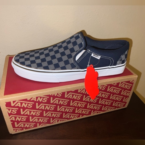 Vans Other - Vans Asher slip on checkered canvas shoes
